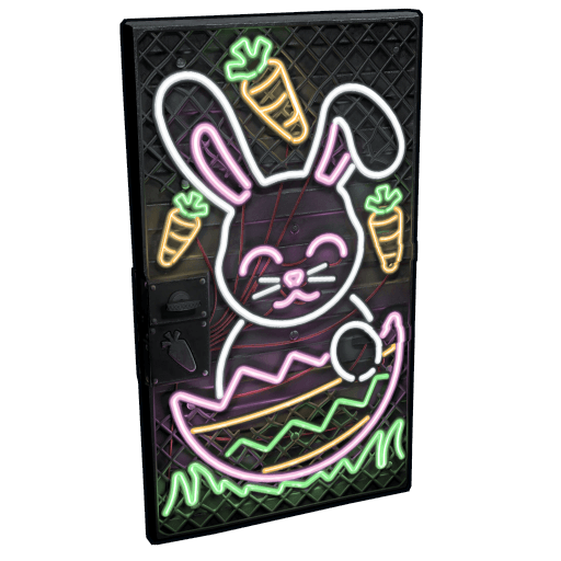 Neon Easter Bunny Door image