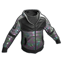 White Holographic Hoodie - Rust-Skin für Kapuzenjacke
