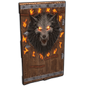 Wolf Warrior Wooden Door - Rust-Skin für Holztür