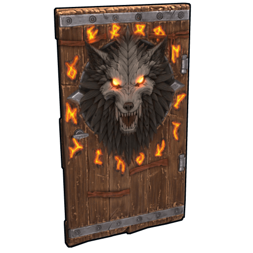 Wolf Warrior Wooden Door image