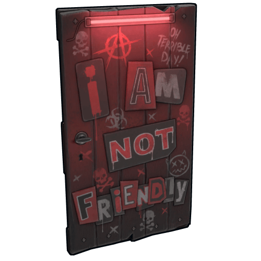 NOT Friendly Wooden Door image
