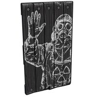 Chalk Menace Wood Door