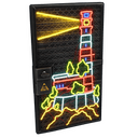 Neon Lighthouse Door - Rust-Skin für Blechtür