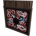 Neon Love Metal Double Door - Rust-Skin für Doppeltür aus Blech