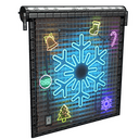 Neon Snowflake Garage Door - Rust-Skin für Garagentor