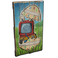 Funny Bunny Wood Door