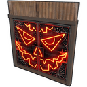Neon Pumpkin Metal Double Door - Rust-Skin für Doppeltür aus Blech