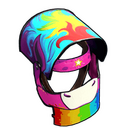 Rainbow Pony Helmet - Rust-Skin für Kaffedosenhelm