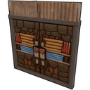 Pixel Metal Double Door - Rust-Skin für Doppeltür aus Blech