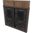 Old Subway Doors - Rust-Skin für Doppeltür aus Blech