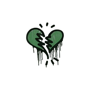 Sealed Graffiti | Broken Heart (Jungle Green)