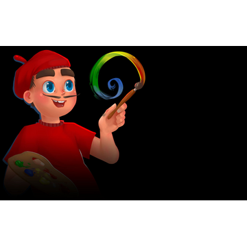 Battle of Painters Black Background