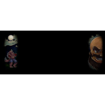 Colored Wolf, Moon and Doctor