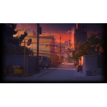 Small street sunset
