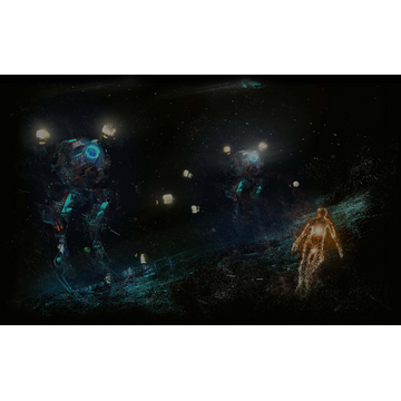 Rez Infinite Area X Blue Robot Background