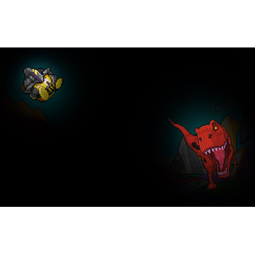 button & pixel Tyrannosaurus Rex