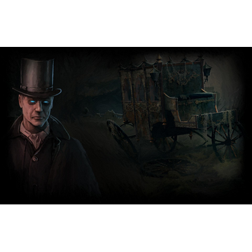 The ghost of the coachman is guarding the cab