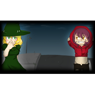 Rockette & Kiki Walking Home