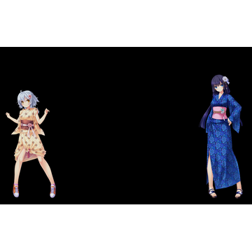 Aoi and Tsubaki in Yukata