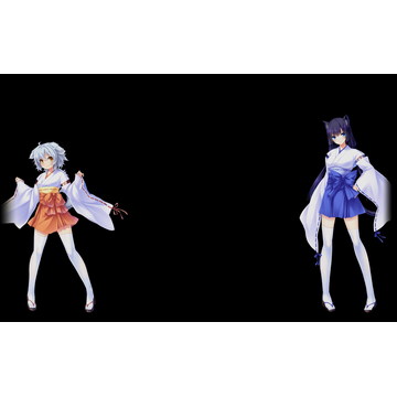 Magical creatures Aoi and Tsubaki