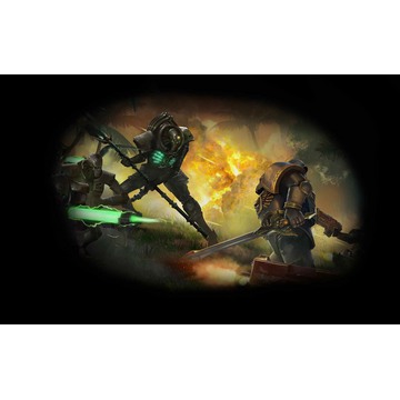 Space Marines vs Necrons (Profile Background)