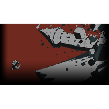 Lizard-Man escaping from the collapsing castle