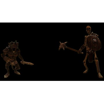 Rat veteran and skeleton