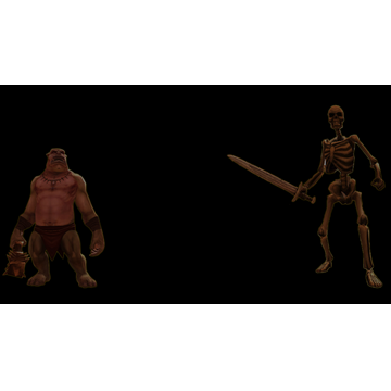 Skeleton and orge