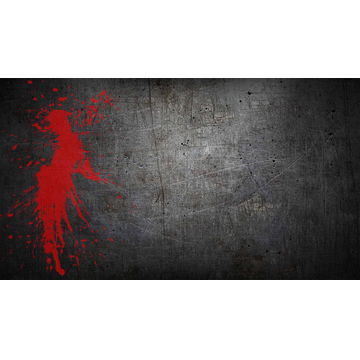 The blood on the metal