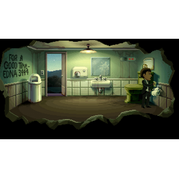 Reyes in the bathroom