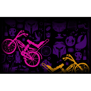 Knights And Bikes Neon Background