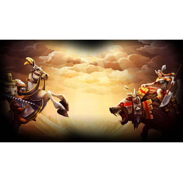 Mounted Knight vs. Bear Rider