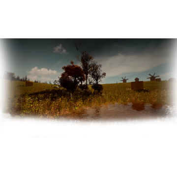 A puddle in the field