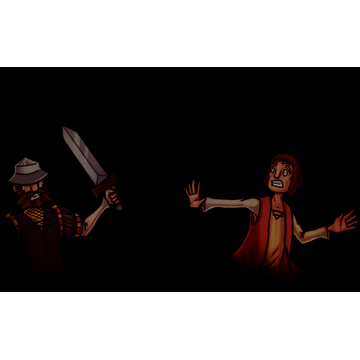 Fleeing from the Saxon invasion!