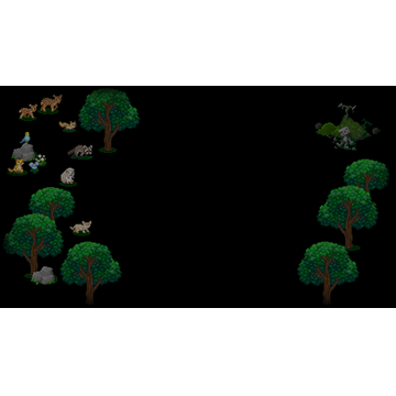 Broken robot with animals