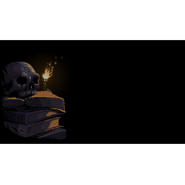 Skull and dusty grimoires