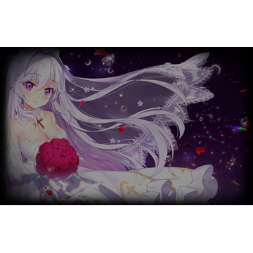 Yella in wedding dress