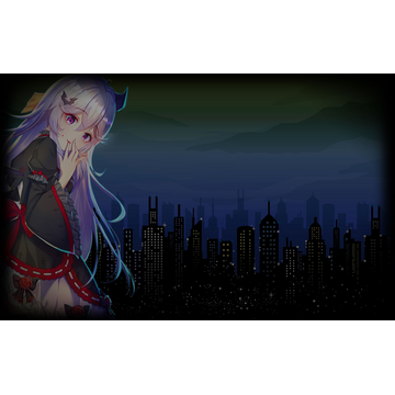 Yella in front of the city