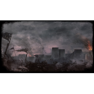 The ruins of a destroyed city