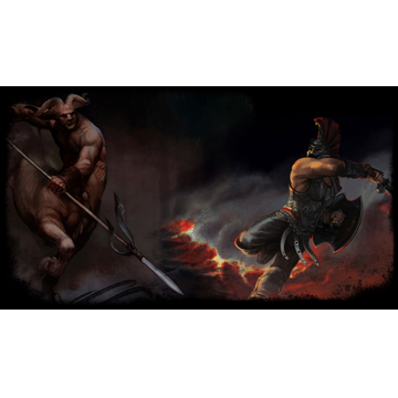 Achilles fights with Centaur