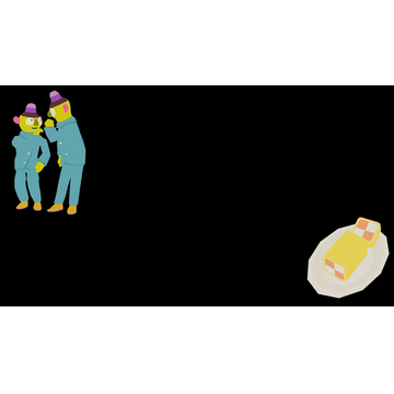 Julian and Joel love Battenburg Cake