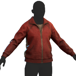 Zipper Jacket Red