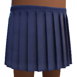 Blue Pleated Skirt