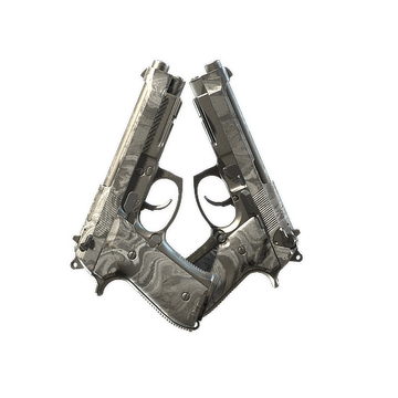 Dual Berettas | Silver Pour (Well-Worn)