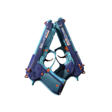 StatTrak™ Dual Berettas | Hydro Strike (Battle-Scarred)