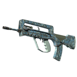 FAMAS | Cyanospatter (Well-Worn)