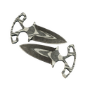 ★ StatTrak™ Shadow Daggers | Black Laminate (Battle-Scarred)