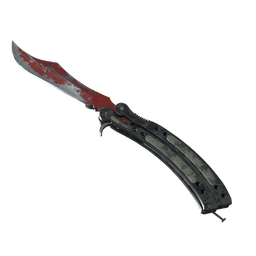 ★ StatTrak™ Butterfly Knife | Crimson Web (Battle-Scarred)