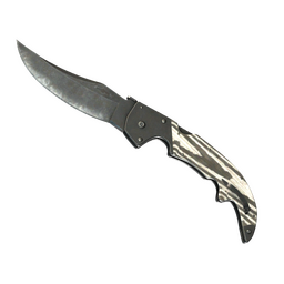 ★ Falchion Knife | Black Laminate (Well-Worn)