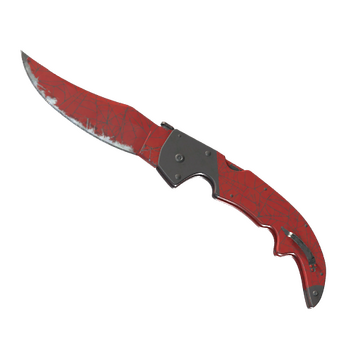 ★ Falchion Knife | Crimson Web (Well-Worn)